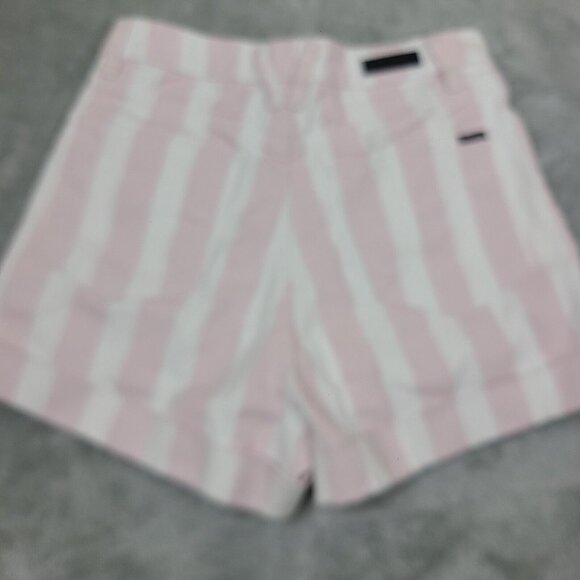 Volcom Brand Jeans Pink and White Striped Shorts Womens Size 26 - Picture 9 of 11